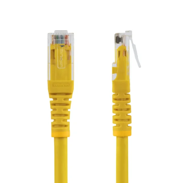 StarTech.com 7ft CAT6 Ethernet Cable – Yellow CAT 6 Gigabit Ethernet Wire -650MHz 100W PoE RJ45 UTP Molded Network/Patch Cord w/Strain Relief/Fluke Tested/Wiring is UL Certified/TIA