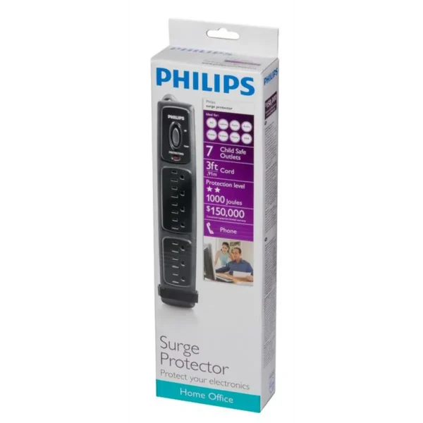 Philips SPP4071A/17 surge protector Black 7 AC outlet(s) 0.9 m