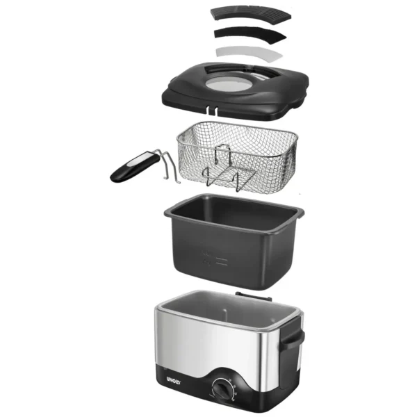 Unold 58615 fryer Single Stand-alone 1200 W Deep fryer Black, Stainless steel