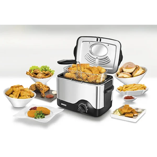 Unold 58615 fryer Single Stand-alone 1200 W Deep fryer Black, Stainless steel