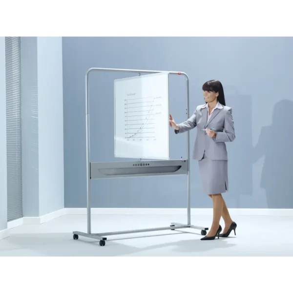 Nobo Classic Steel Magnetic Mobile Board Vertical Pivot 1200x900mm