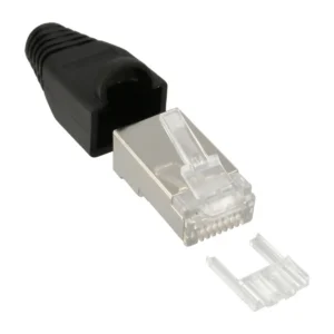 InLine Crimp Connector RJ45 8P8C shielded w. threader+bend protection 100 pcs.