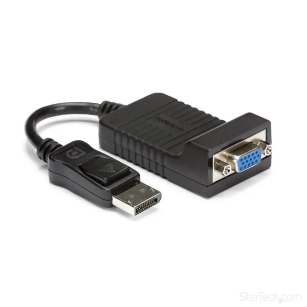 StarTech.com DisplayPort to VGA Adapter – Active DP to VGA Converter – 1080p Video – Durable – DP/DP++ Source to VGA Monitor Cable Adapter Dongle – DP 1.2 to VGA – Latching DP Connector
