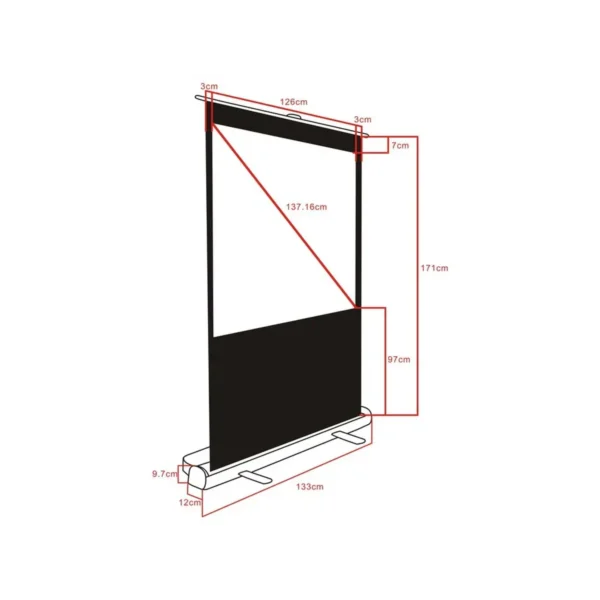 Multibrackets M 16:9 Portable Projection Screen 120×67, 54″