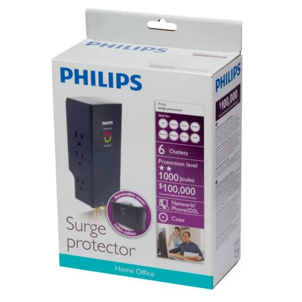 Philips SPP4067B/17 surge protector Black 6 AC outlet(s)