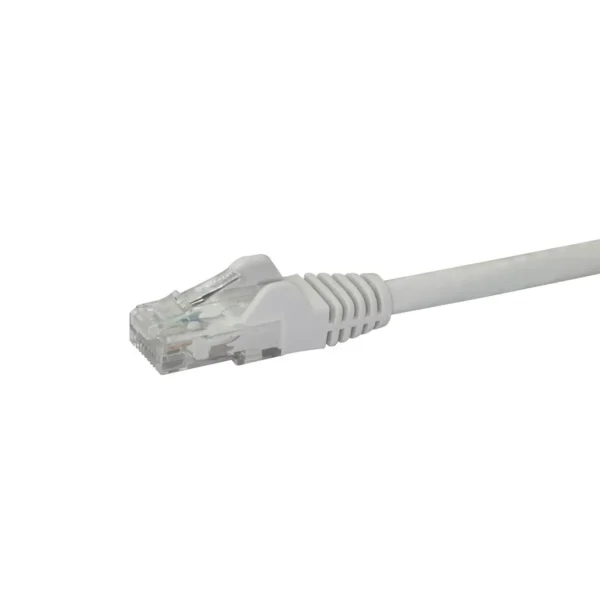 StarTech.com 7ft CAT6 Ethernet Cable – White CAT 6 Gigabit Ethernet Wire -650MHz 100W PoE RJ45 UTP Network/Patch Cord Snagless w/Strain Relief Fluke Tested/Wiring is UL Certified/TIA