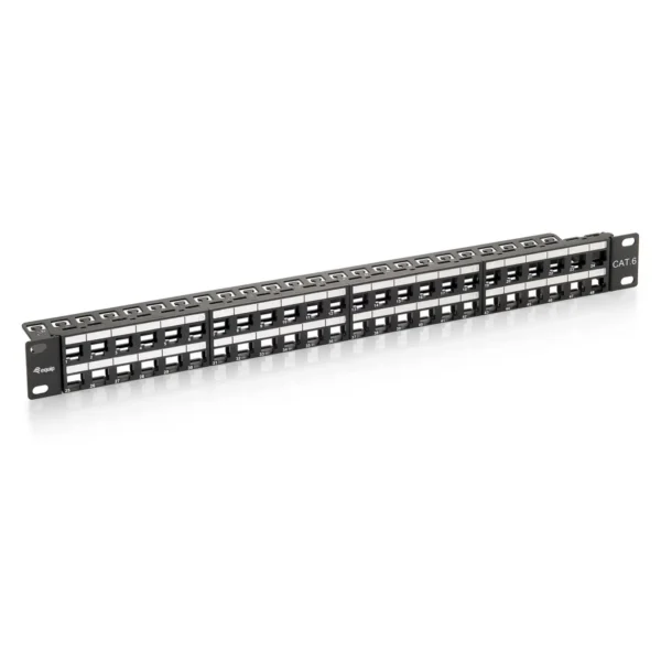 Equip 48-Port Keystone Cat.6 Unshielded Patch Panel, Black
