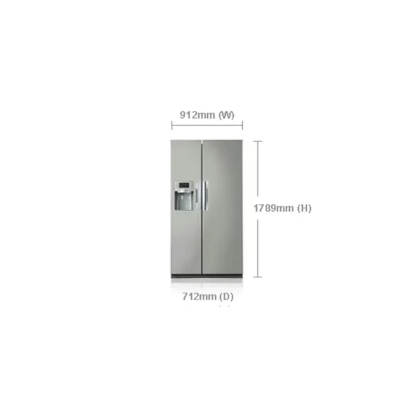 Samsung RSH7UNPN side-by-side refrigerator Freestanding Platinum, Stainless steel