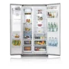 Samsung RSH7UNPN side-by-side refrigerator Freestanding Platinum, Stainless steel