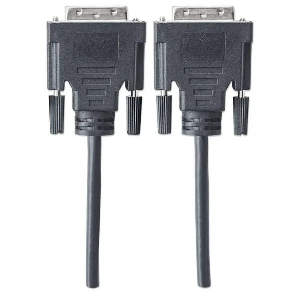 Manhattan Digital DVI-D Dual Link Video Cable, 3m, Male to Male, Fully Shielded, Compatible with DVD-D, Black, Lifetime Warranty