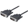 Manhattan Digital DVI-D Dual Link Video Cable, 3m, Male to Male, Fully Shielded, Compatible with DVD-D, Black, Lifetime Warranty
