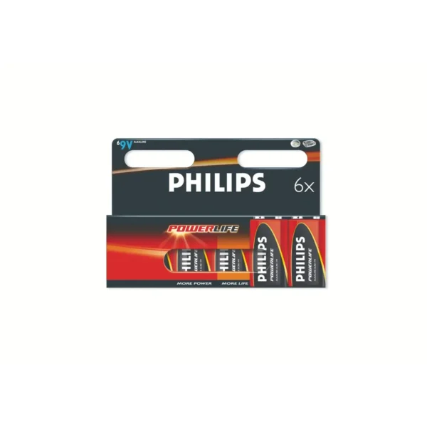 Philips PowerLife 9VPB6C 9V Alkaline Battery