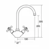 CDA TT25CH kitchen faucet Chrome