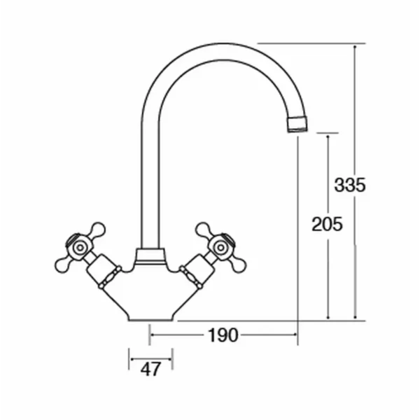 CDA TT25CH kitchen faucet Chrome