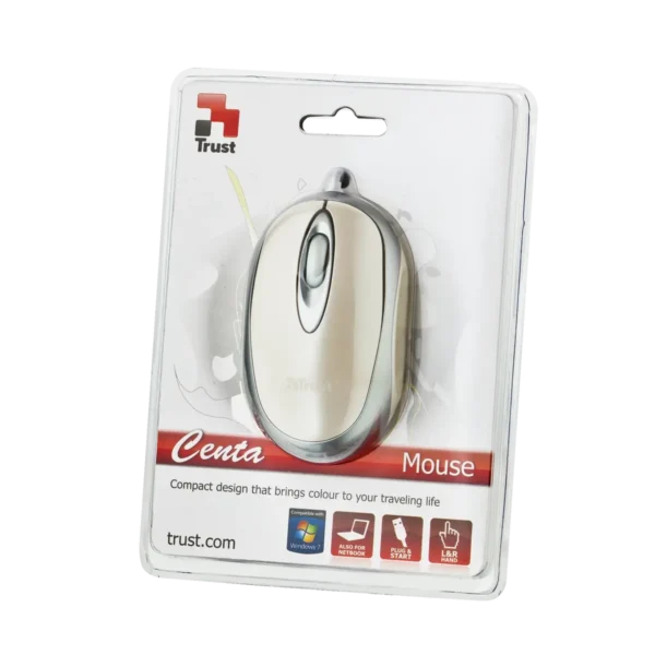 Trust Mini Travel – White mouse USB Type-A Optical
