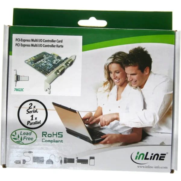 InLine Interface Card 2 Port Serial 9 Pin + 1 Port 25 Pin Parallel PCIe