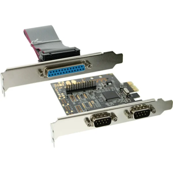 InLine Interface Card 2 Port Serial 9 Pin + 1 Port 25 Pin Parallel PCIe
