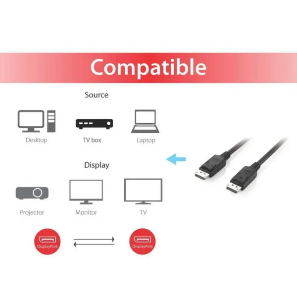 Equip DisplayPort Cable, 3m