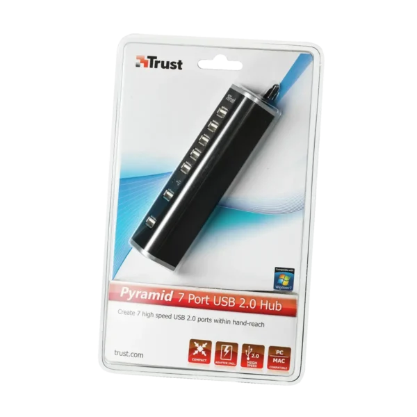Trust Pyramid 480 Mbit/s Black, Silver