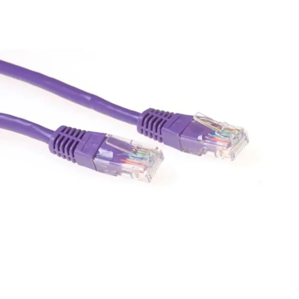ACT Purple 15 meter U/UTP CAT5E patch cable with RJ45 connectors