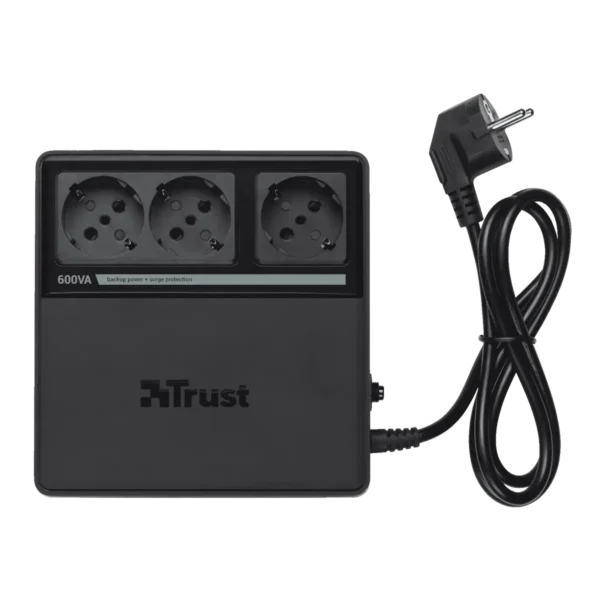 Trust 600VA UPS with standard power outlets uninterruptible power supply (UPS) 0.6 kVA 300 W 3 AC outlet(s)