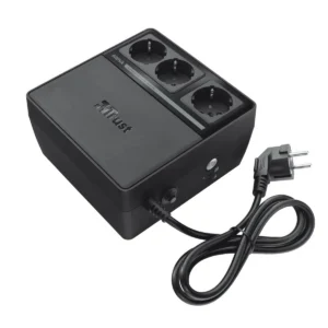 Trust 600VA UPS with standard power outlets uninterruptible power supply (UPS) 0.6 kVA 300 W 3 AC outlet(s)