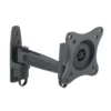 Manhattan Wall Mount for TV & Monitors (Tilt and Swivel 2 pivots), For screens 13″ to 27″, VESA compatability: 75x75mm and 100x100mm – check the dimensions of the four mounting holes on back of screen to ensure it fits, Max 15kg, Black, Bracket