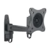 Manhattan Wall Mount for TV & Monitors (Tilt and Swivel 2 pivots), For screens 13″ to 27″, VESA compatability: 75x75mm and 100x100mm – check the dimensions of the four mounting holes on back of screen to ensure it fits, Max 15kg, Black, Bracket
