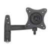 Manhattan Wall Mount for TV & Monitors (Tilt and Swivel 2 pivots), For screens 13″ to 27″, VESA compatability: 75x75mm and 100x100mm – check the dimensions of the four mounting holes on back of screen to ensure it fits, Max 15kg, Black, Bracket