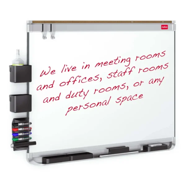 Nobo Prestige Enamel Magnetic Whiteboard 1200x900mm with Connex Trim