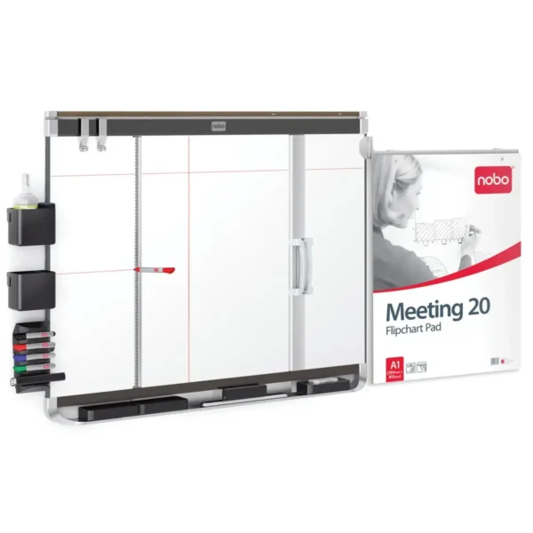 Nobo Prestige Enamel Magnetic Whiteboard 1200x900mm with Connex Trim