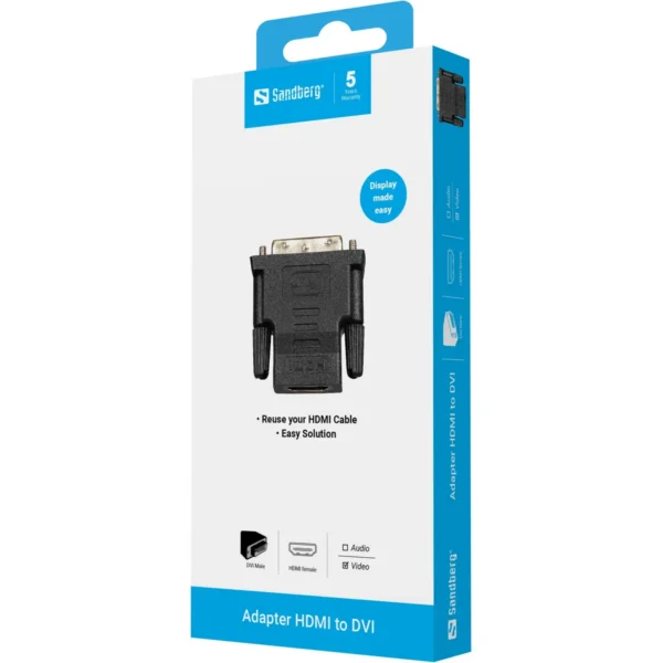 Sandberg Adapter DVI-M – HDMI-F