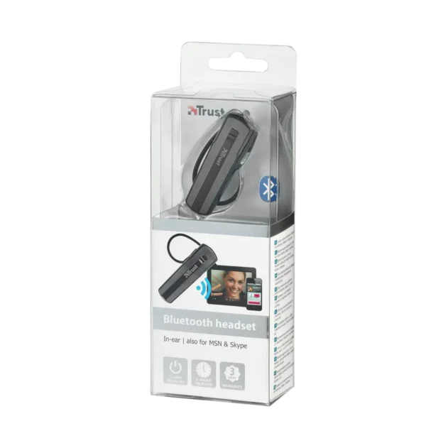 Trust In-ear Bluetooth headset Wireless Ear-hook, In-ear Black