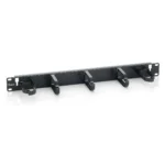 Equip 19″ Rack Mount Cable Management Panel, Black (RAL 9005)