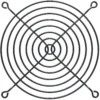 InLine Fan Grill Metal, black, 120x120mm