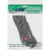 InLine Socket strip, 4-way, 2x CEE7/3 + 2x Euro CEE 7/16, black, 3m