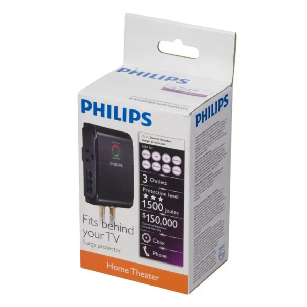 Philips SPP5035A/17 surge protector Black 3 AC outlet(s)