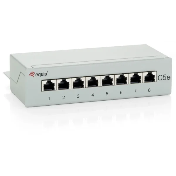 Equip 8-Port Cat.5e Desktop Patch Panel, Light Grey