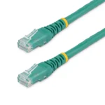 StarTech.com 15ft CAT6 Ethernet Cable – Green CAT 6 Gigabit Ethernet Wire -650MHz 100W PoE RJ45 UTP Molded Network/Patch Cord w/Strain Relief/Fluke Tested/Wiring is UL Certified/TIA
