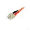 StarTech.com 3m Fiber Optic Cable – Multimode Duplex 50/125 – LSZH Fiber Jumper Cord – LC/SC