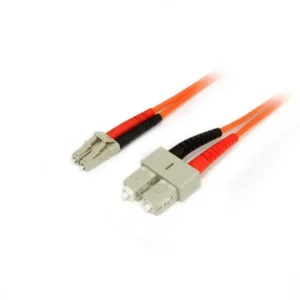 StarTech.com 3m Fiber Optic Cable – Multimode Duplex 50/125 – LSZH Fiber Jumper Cord – LC/SC