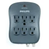 Philips SPP5065C/17 surge protector Black 6 AC outlet(s)
