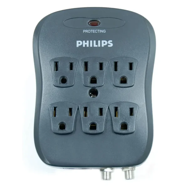 Philips SPP5065C/17 surge protector Black 6 AC outlet(s)