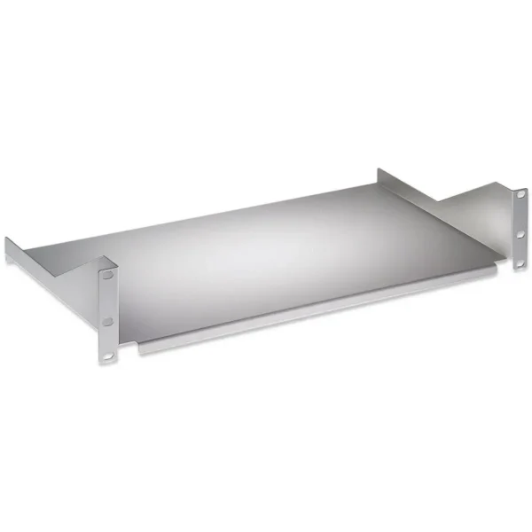 Intellinet 19″ Cantilever Shelf, 2U, Fixed, Depth 400mm, Max 25kg, Grey, Three Year Warranty