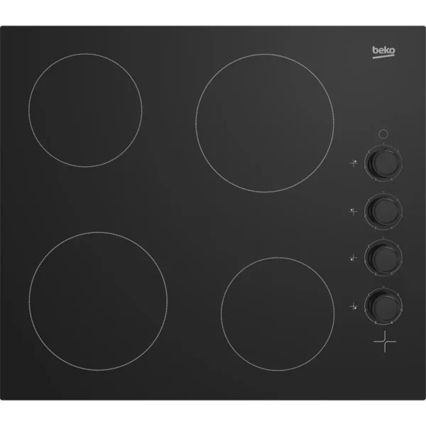 Beko HIC64102 60cm Ceramic Hob with Side Knob Controls