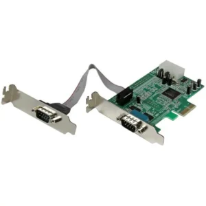 StarTech.com 2-Port Low Profile Native RS232 PCI Express Serial Adapter Card, 16550 UART, PCIe to Dual Serial DB9, Windows & Linux, TAA – Replaced by PEX2S953LP