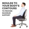 Fellowes Back Support for Office Chair – Professional Series Mesh Office Chair Back Support – Easy To Attach – H19.53 x W30.32 x D36.99cm