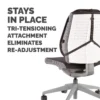 Fellowes Back Support for Office Chair – Professional Series Mesh Office Chair Back Support – Easy To Attach – H19.53 x W30.32 x D36.99cm