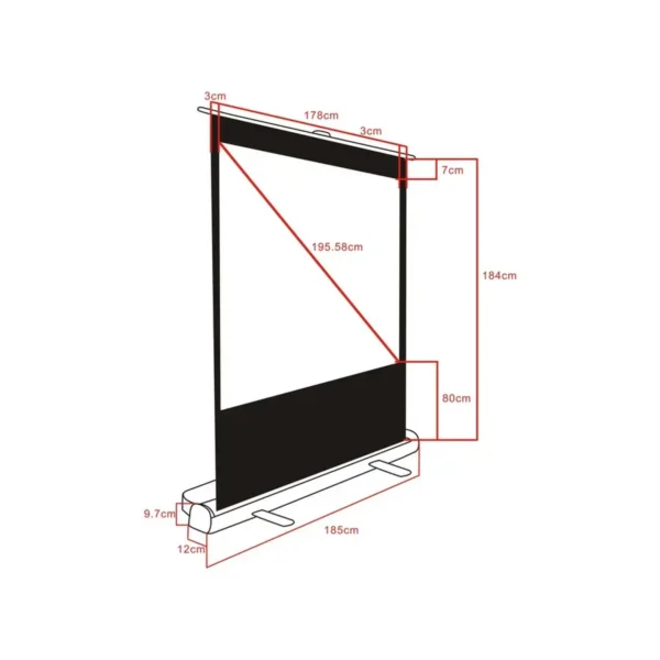 Multibrackets M 16:9 Portable Projection Screen 172×97, 77″