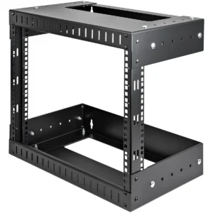 StarTech.com 8U 19″ Wall Mount Network Rack – Adjustable Depth 12-20″ 2 Post Open Frame Server Room Rack for AV/Data/ IT Communication/Computer Equipment/Switch w/Cage Nuts & Screws